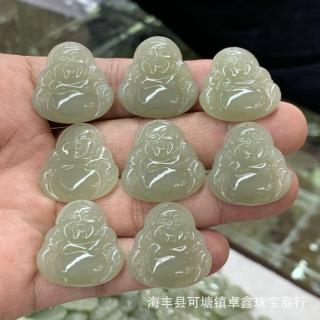 天然新疆和田玉弥勒佛吊坠女玉坠项链笑佛公玉佩38妇女节礼物玉器